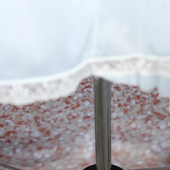 Vtg 50s Vanity Fair Powder Blue Chiffon Pleated Top & Hemline Dress Slip Size 32 - Picture 11 of 13